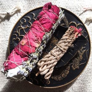 HP🌟 Sage Smudge Wand & Nepalese Rose Rope Incense